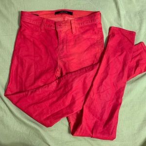 J Brand red skinny jeans